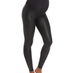 SPANX Mama Faux Leather Leggings - Size S
